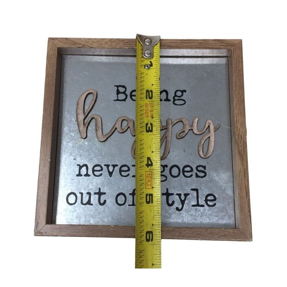 Being Happy Never Goes Out of Style 6x6" Desk / Dorm / Room Decor - Picture 4 of 5